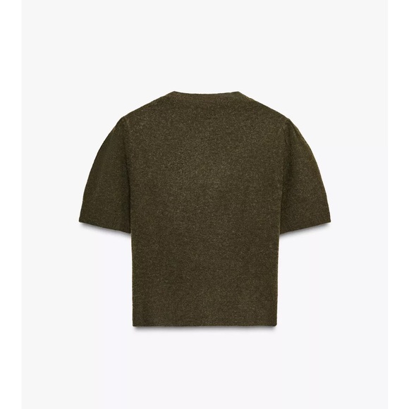 ZARA SHORT SLEEVE BOW KNIT JUMPER - Picture 4 of 5